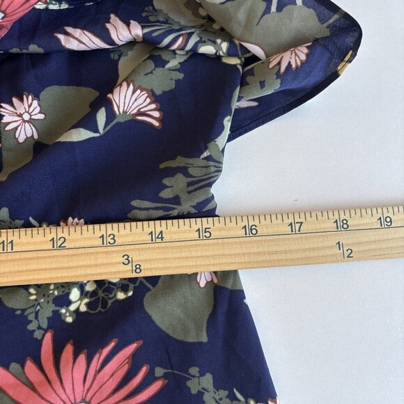 BANANA REPUBLIC Floral Print Ruffle Hem Maxi Dress Sleeveless Women's Sz 6 - Picture 7 of 11